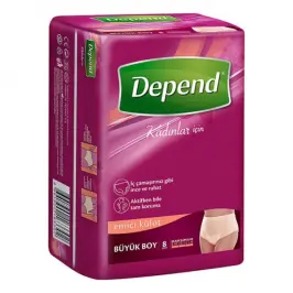 Depend Kadın Emici Külotlu Hasta Bezi - 