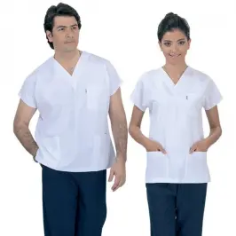 Dr Greys Modeli Üst Beyaz Alt Lacivert Takım (Alpaka Kumaş) - 