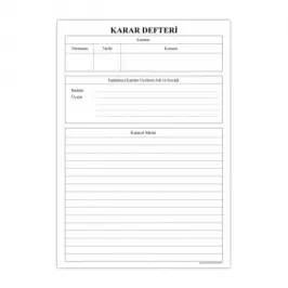 Karar Defteri (Ekonomik) - 